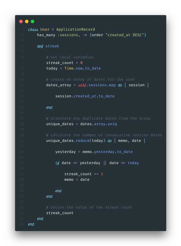 image of full code with comments